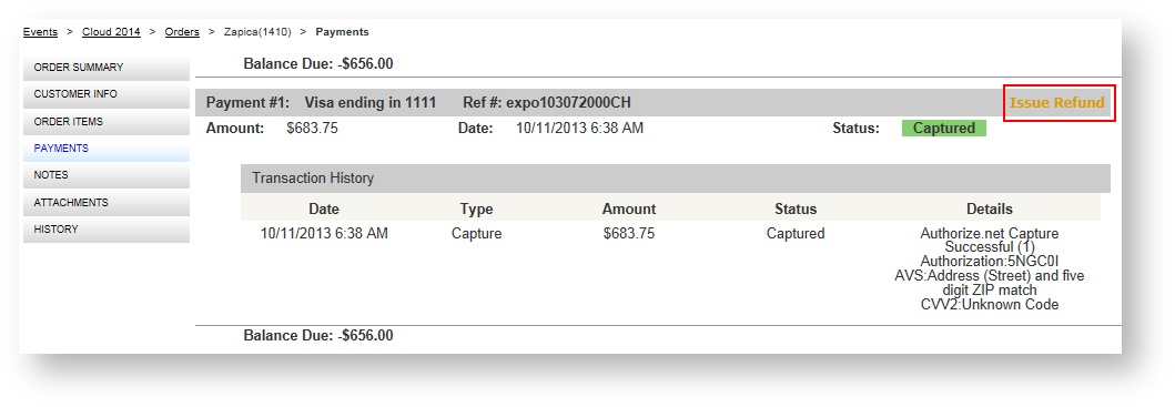 issue refund перевод